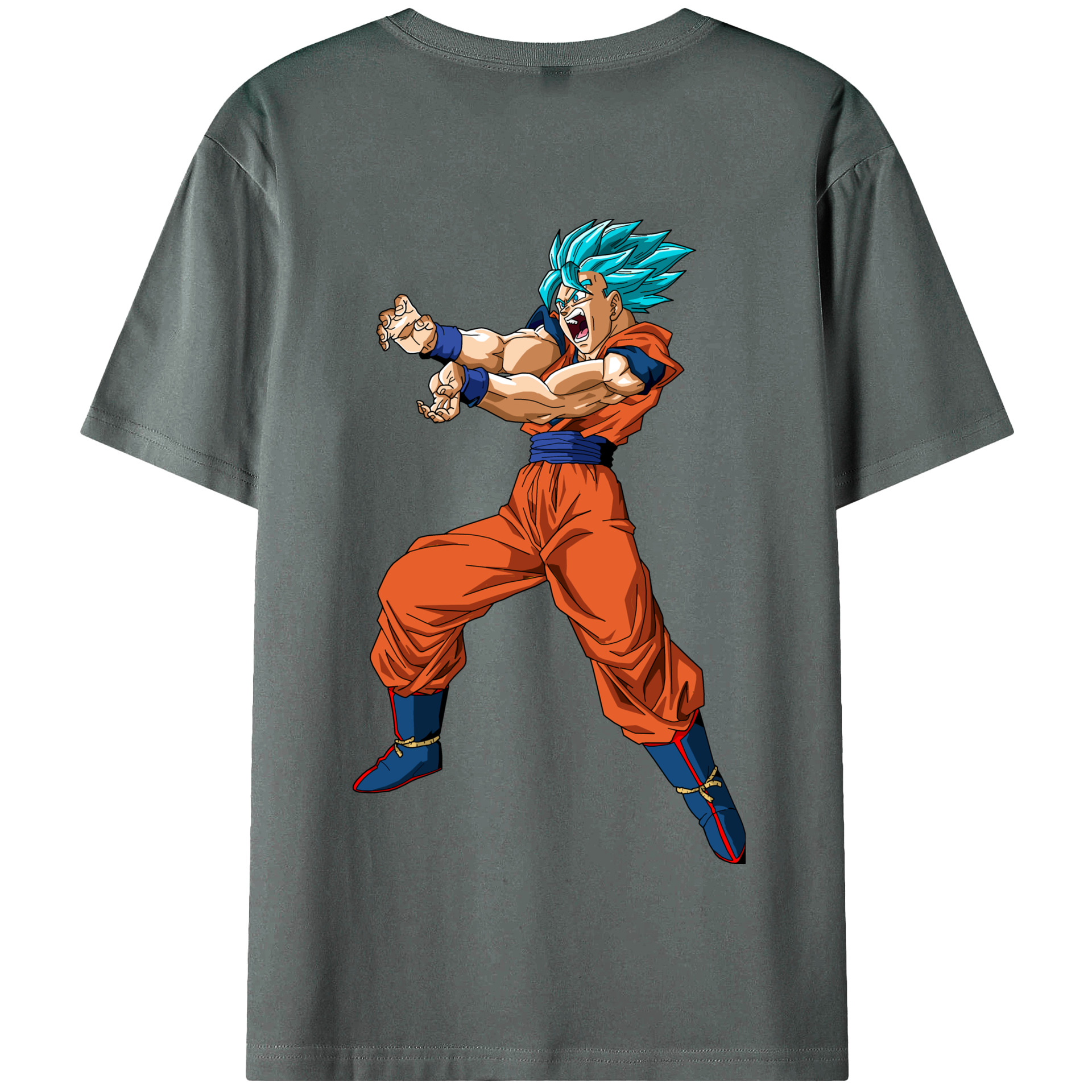 （画像用） ドラゴンボール 孫悟空（そん ごくう）Son Goku カカロット DRAGON BALL Kakarotto 綿100％半袖Tシャツ（背面プリント）